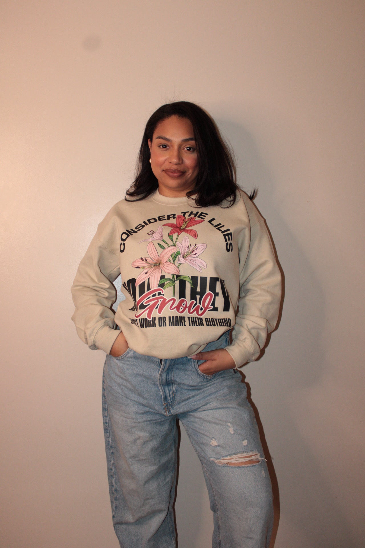 Consider the lilies Crewneck