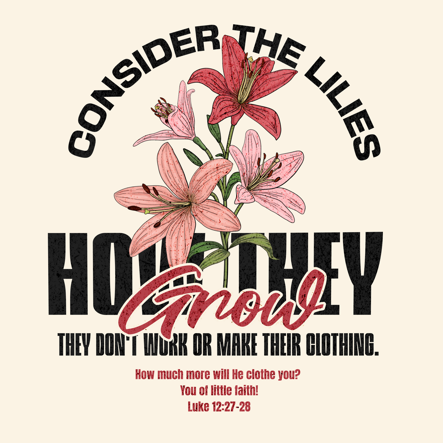 Consider the lilies Crewneck